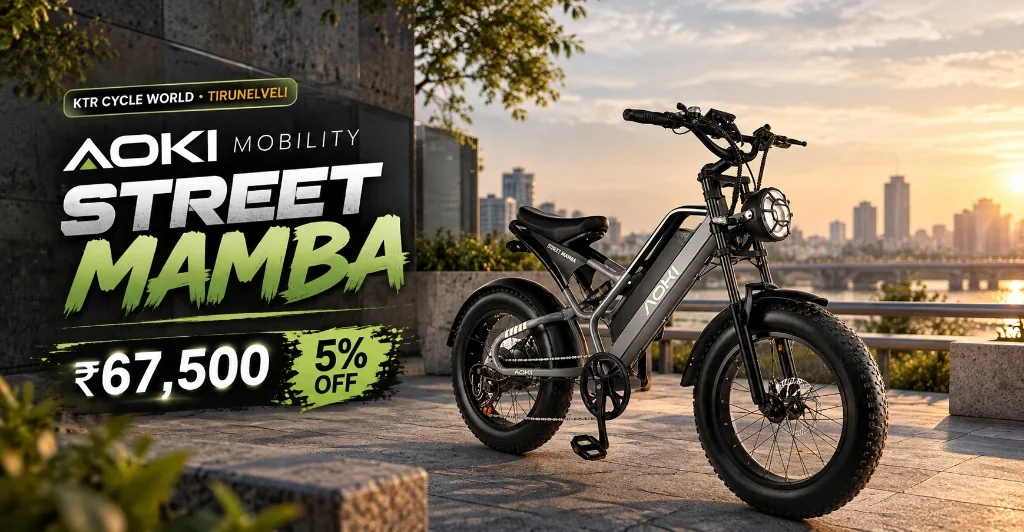 Aoki Mobility Street Mamba Fat Tire Electric Bike - Special Offer ₹67,500